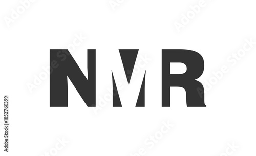 NMR logo design. Initial letter N M R bold font style for tech startups, consulting, corporate branding. Creative company name, headlines typography identity, trendy logotype.
