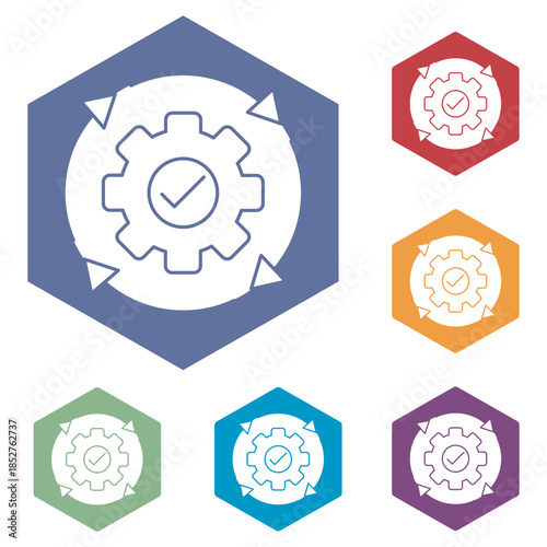 Automation Icon, Process Automation, Workflow Automation, Robotic Automation, System Optimization, vector, sheet, set