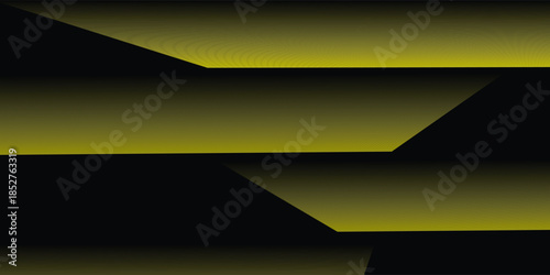 Vibrant yellow and black abstract wave pattern with dynamic, flowing lines. Blender 3D illustration