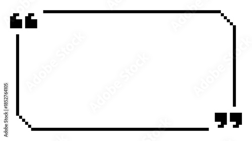 Pixelated horizontal dialog frame