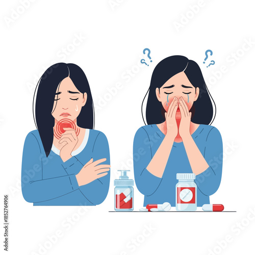 Expressing Health Concerns and Discomfort Through Illustrative Characters