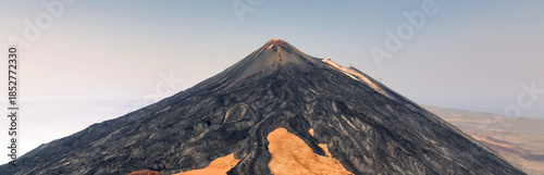 Fotografie Mountain with a lava formations, view of Teide volcano, Tenerife Canary island