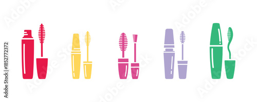 Stylish Mascara Glyph Icon Design
