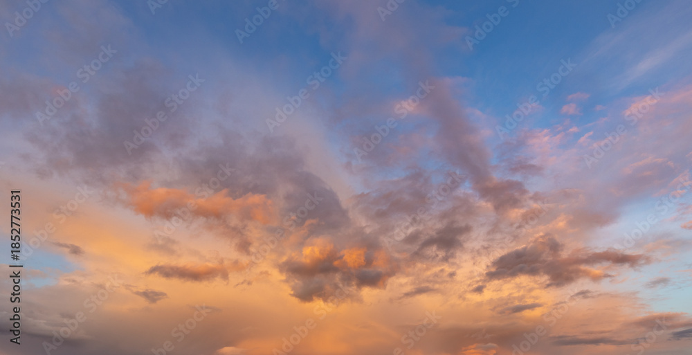 Obraz premium The sky is a beautiful shade of pink and orange