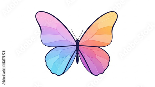 Soft Gradient Butterfly Vector Illustration