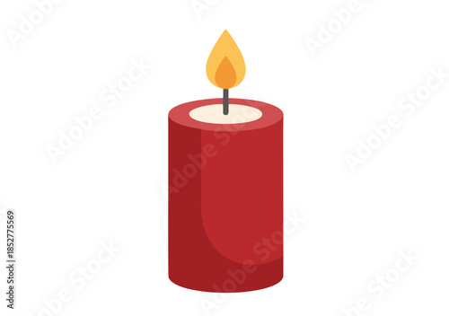 A simple modern candle symbolizing the Christmas season