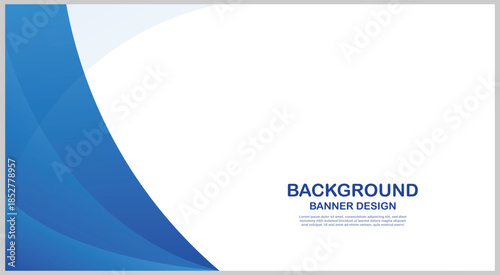 Abstract Blue Corporate Background Banner Design with Modern Curved Shapes