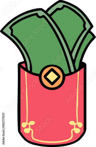 Ang Pao Lunar New Year Illustraiton