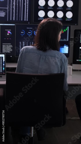 Financial analyst team working on stock market trading data