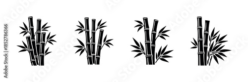Bamboo plant vector illustration, flat vector style, nature, foliage
