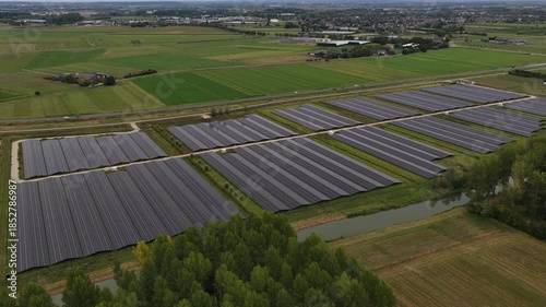 Zevent Solar Park Puiflijk Aerial Drone View