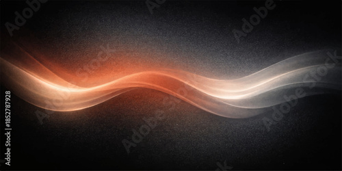 Abstract red fiery vector background with glowing waves and energy pattern
