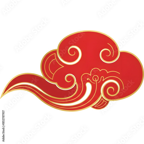 Lucky cloud traditional Chinese motif