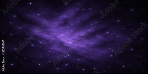 Starry night sky with stars and cosmic space background