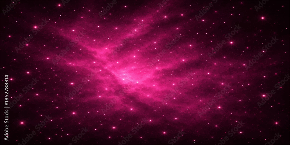 Fototapeta premium Abstract starry space background with galaxy and nebula elements