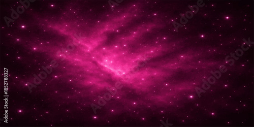 An abstract deep space background featuring a bright blue nebula and a shimmering starry field within the dark cosmos of the outer universe