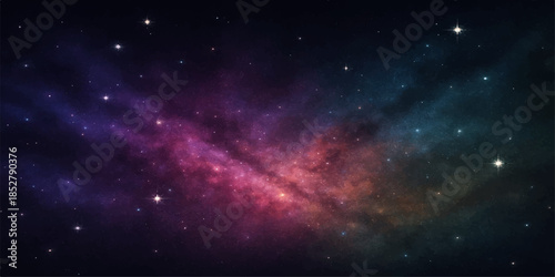 Starry night galaxy sky background