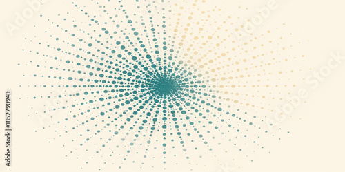 Futuristic blue digital wallpaper featuring a technology pattern of halftone circles and motion lines creating an abstract space tunnel illustration with light elements