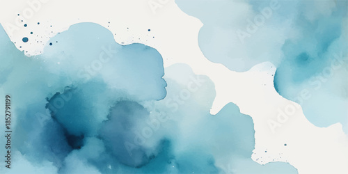 Blue sky with clouds and blue ice background