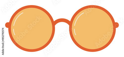 Cute round sunglasses icon