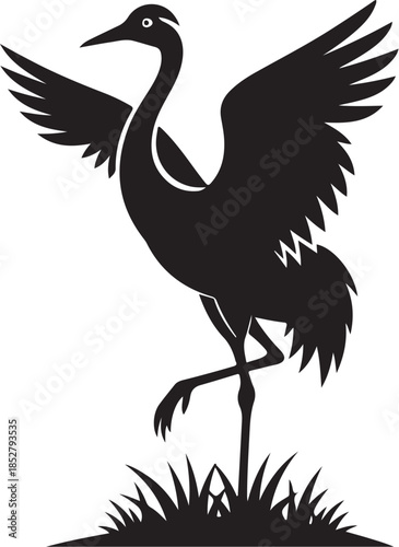 50 Heron Crane Silhouette Bundle