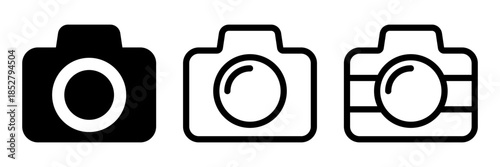 Photo Camera Icon Set for Photography, Media, and Creative Use