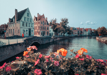 Fototapete Brügge Venedig des Nordens mittelalterliches Brügge  © Diego