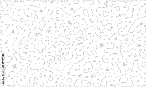 Abstract scientific gray vector pattern with scattered biological cells or bacteria. Medical texture concept with chaotic germs on white background for health design.