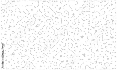 Abstract organic vector pattern with scattered gray dots on white. Medical science texture with chaotic bacterial cells or germs. Monochrome biological backdrop for design.