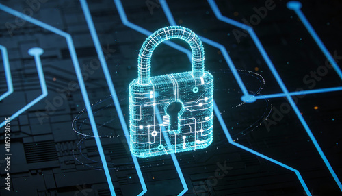 Cyber security network. Padlock icon and internet technology networking. Businessman protecting data personal information on tablet and virtual interface. Data protection privacy concept. GDPR. EU.