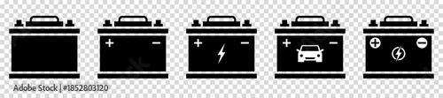 Set of car battery icon