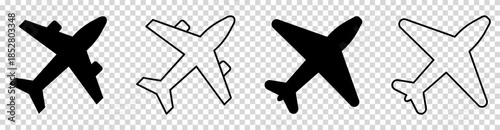 Set of plane icons