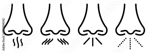 Nose icon set