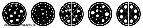 Pizza icon set