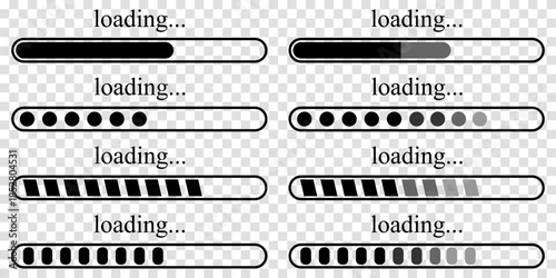 Set of loading icons