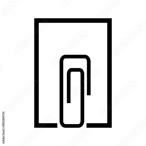 Attach Document icon vector image. Suitable for mobile apps, web apps and print media.