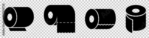 Set of toilet paper icons