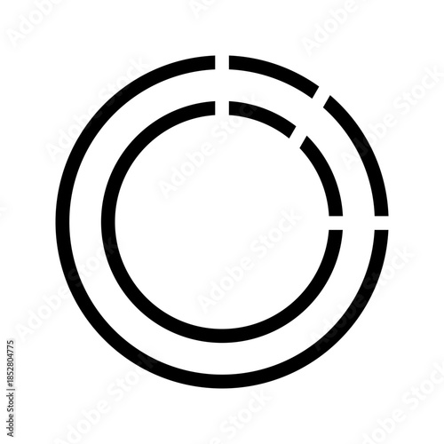 Doughnut Chart icon vector image. Suitable for mobile apps, web apps and print media.