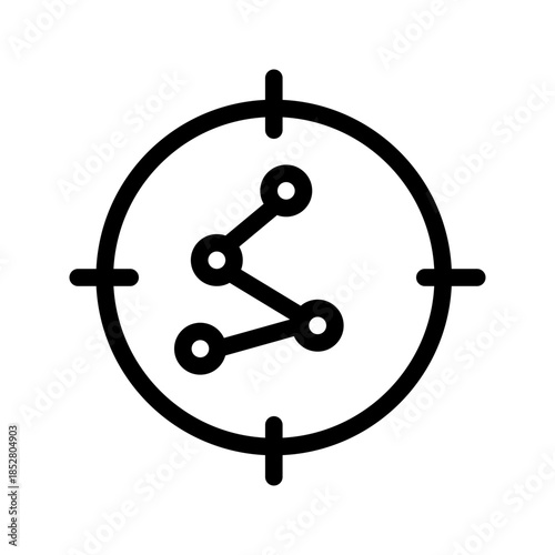 Target Marketing II icon vector image. Suitable for mobile apps, web apps and print media.