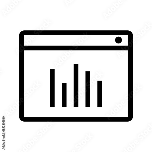 Statistics icon vector image. Suitable for mobile apps, web apps and print media.