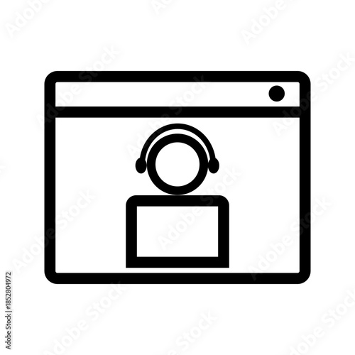 Video Call icon vector image. Suitable for mobile apps, web apps and print media.