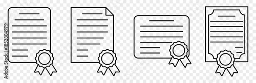 Сertificate icon set