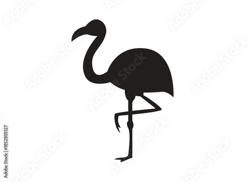flamingo pink cute pretty animal bird tropical summer emoji symbol sign icon vector illustration isolated flat