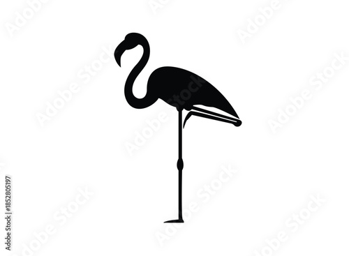 flamingo pink cute pretty animal bird tropical summer emoji symbol sign icon vector illustration isolated flat