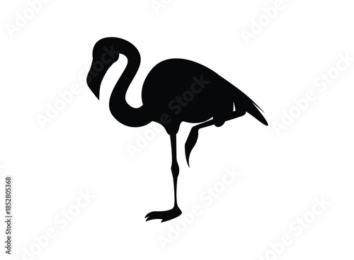 flamingo pink cute pretty animal bird tropical summer emoji symbol sign icon vector illustration isolated flat