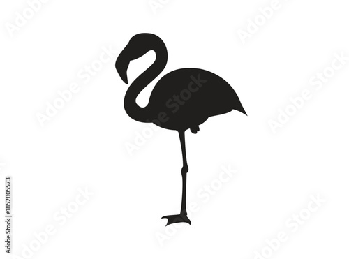 flamingo pink cute pretty animal bird tropical summer emoji symbol sign icon vector illustration isolated flat