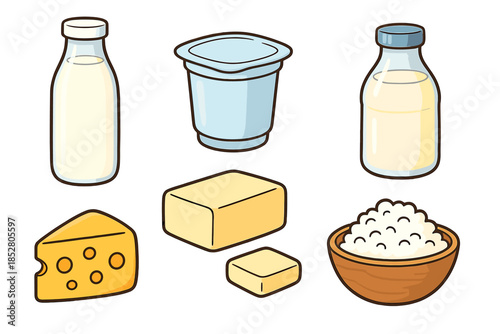 Dairy products assortment