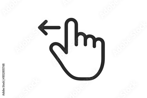 Swipe Left Gesture Icon