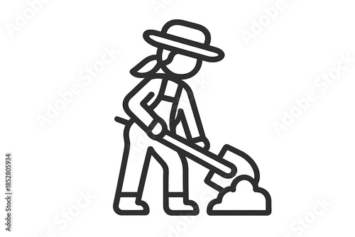 Gardener Icon with Shovel