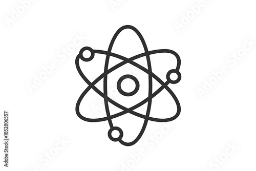 Atom Icon on Gradient Background